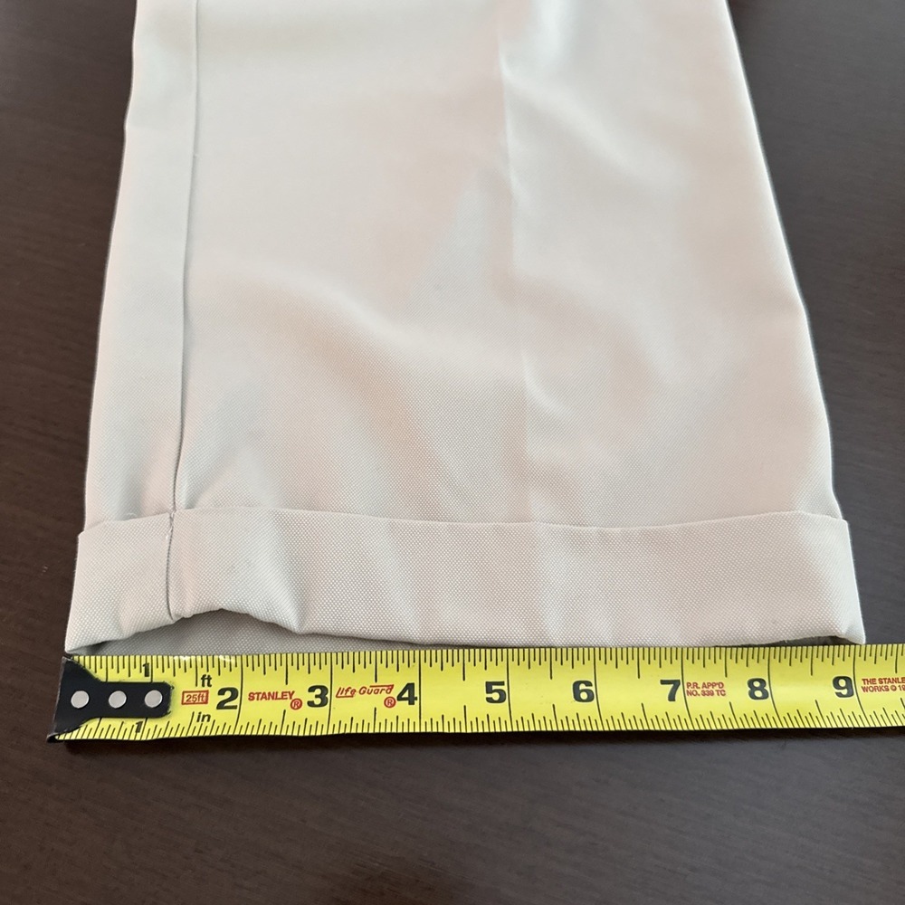 Nike Men's 38x30 (Fit 38x29.5) Beige Pleated Chino Golf Pants Cuffed - Picture 7 of 13